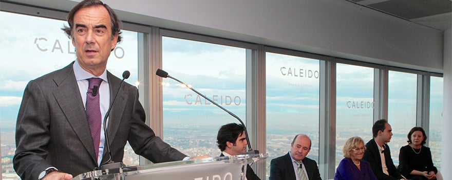Villar-Mir de Fuentes durante su intervención en el acto de presentación del proyecto de la Quinta Torre.