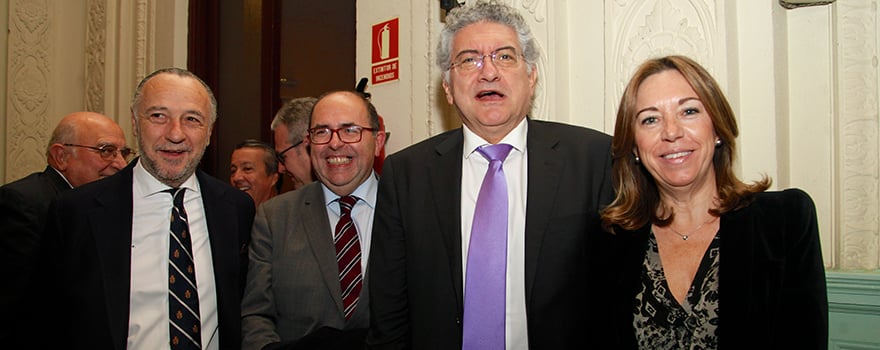 José María Pino; Carlos Moreno, director general de Ordenación Profesional del Ministerio de Sanidad; Agustín Rivero, y Virginia Donado-Mazarrón.
