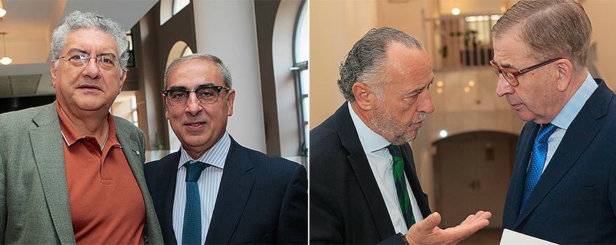 Agustín Rivero, exdirector general de Farmacia del Ministerio de Sanidad; José Martínez Olmos; José María Pino y Jorge Andrada.