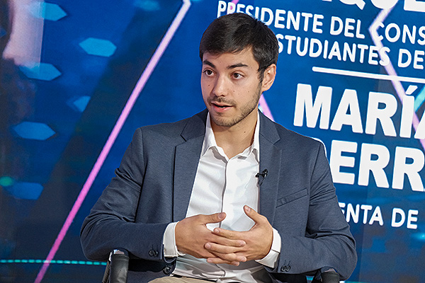 Gonzalo Baquero, presidente del Consejo de Estudiantes de Medicina.