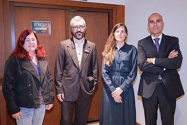 Celia Gómez, directora general de Ordenación Profesional del Ministerio de Sanidad; Javier Padilla, secretario de Estdo de Sanidad; Belén González, directora del Comisionado de Salud Mental del Ministerio de Sanidad; y Ricardo López.