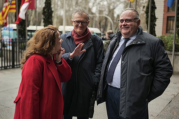 Fátima Matute, consejera de Sanidad de la Comunidad de Madrid; Juan José Pedreño, consejero de Sanidad de la Región de Murcia; y Alejandro Vázquez, consejero de Sanidad de Castilla y León.