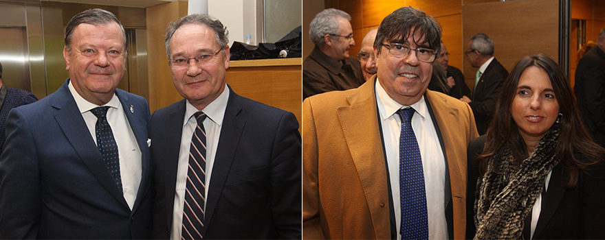 José Bajo Arenas, presidente de honor de la Sociedad Española de Ginecología y Obstetricia; Jose Antonio Otero, presidente del Colegio de Médicos de Valladolid; Miguel Ángel Vázquez, responsable de Colectivos de AMA; Raquel Murillo