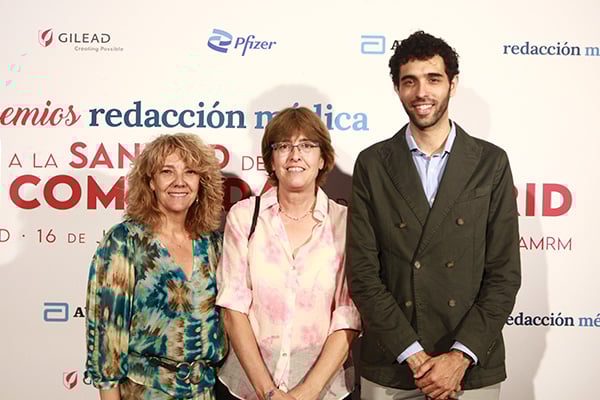 Andion Goñi, directora enfermera del Hospital 12 de Octubre; Carmen Martínez de Pancorbo, directora gerente del Hospital 12 de Octubre; Víctor Quirós, director de planificación del Hospital 12 de Octubre.