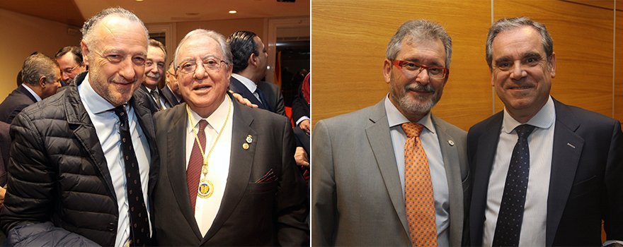 José María Pino, Diego Murillo; Juan Manuel Garrote, secretario general de la OMC y Jesús Aguilar, presidente del Consejo General de Farmacéuticos.