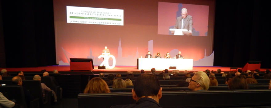 La sala durante la inauguración del  20º Congreso Nacional de Hospitales y Gestión Sanitaria.