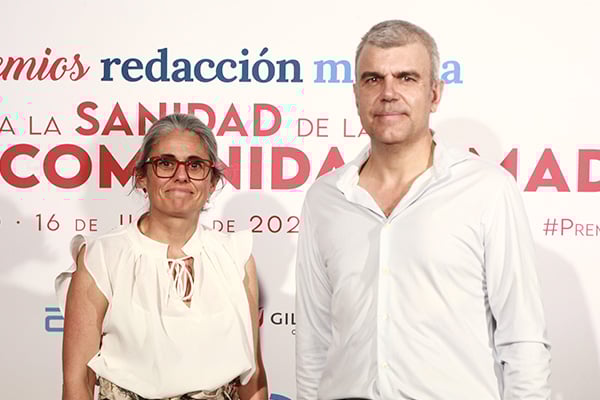 José María Sáez, presidente de la Asociación Parkinson Madrid; y Laura Carrasco, directora de esta organización.