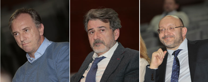 El presidente de la Sociedad Española de Urgencias y Emergencias (Semes), Juan González Armengol; Modoaldo Garrido, vicepresidente de Sedisa; y Francisco José Sáez Martínez, vicepresidente segundo de la Sociedad Española de Medicina General (SEMG).