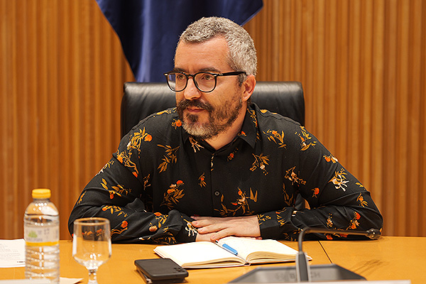 Javier Padilla antes de comenzar la jornada.