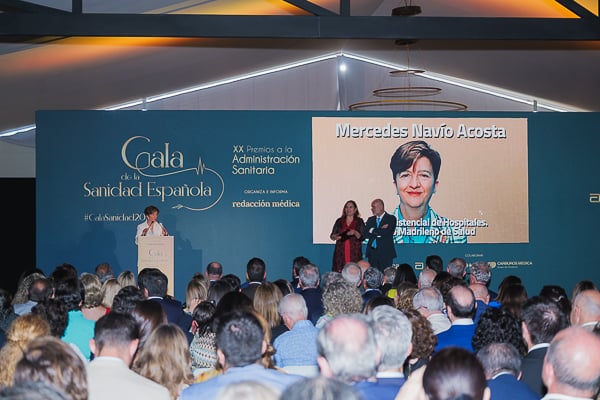 Navío Acosta ha basado su discurso en palabras de agradecimiento tanto a la consejera de Sanidad como a los equipos de los que forma parte.