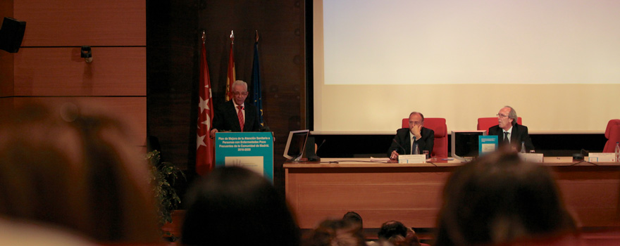 El consejero de Sanidad de Madrid, Jesús Sánchez Martos, durante la presentación del plan.