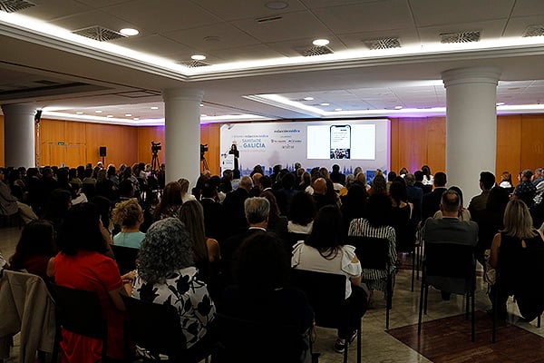 Aspecto de la sala durante los VI Premios Redacción Médica á Sanidade de Galicia.