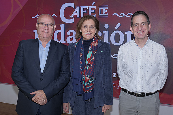 Enrique Ruiz, presidente del Colegio Oficial de Enfermería de Castilla y León; María Jesús González, vocal de la Asociación Nacional de Directivos de Enfermería de Castilla y León; y Antonio Algarabel, vicepresidente del Colegio Oficial de Enfermería de Soria.