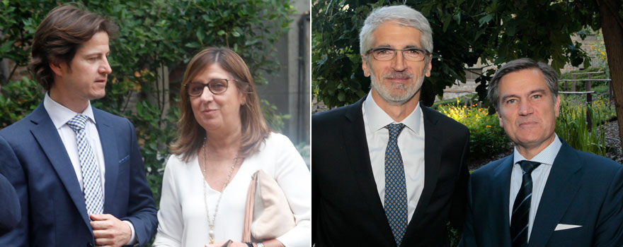 Óscar López y Regina Leal; Enrique Álvarez, manager general Iberia en Mölnlycke Health Care, y Juan Sanabria, presidente de Philips Iberia