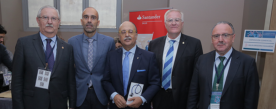 Serafín Romero; Ricardo López; Pedro Hidalgo; José Alberto Becerra, coordinador nacional del Observatorio de Agresiones de la OMC; y Jerónimo Fernández Torrente, tesorero de la OMC.