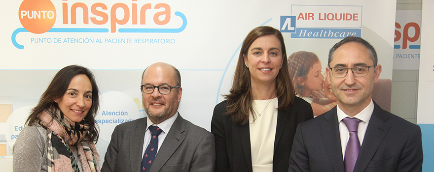 Ana Román, directora de Comunicación de Air Liquide; Alejandro Camargo, responsable de Operaciones de Air Liquide; Dolores Paredes, directora Comercial y Marketing de Air Liquide, y Alejandro García.