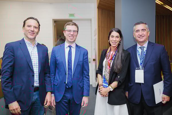 Gonzalo Cámara, CEO de Hewego; Luis Mendicuti, secretario general de ASPE; Alba Horcajada, responsable del Departamento Jurídico; y Francisco García, fundador y CEO de Foro RRHH.