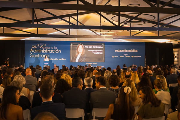 Un instante durante el discurso de Ana Van Koningsloo.