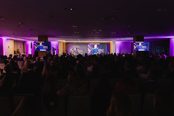 Un momento durante el discurso de Manuela Villena.