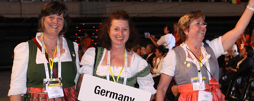 Las representantes de Alemania en la Inauguración del CIE 2017.