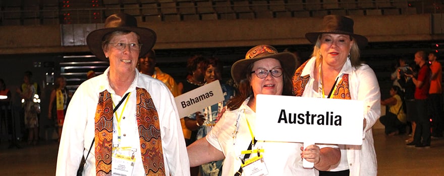 Austria participa en el desfile de inauguración. 