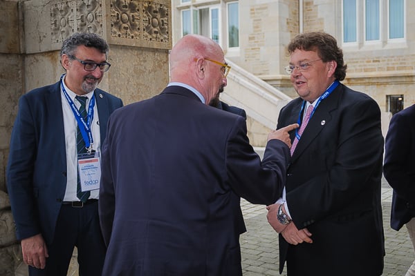 Jorge Ruibal, vicepresidente de Fedop, César Pascual y Pablo Pérez.