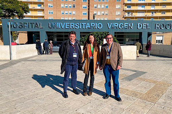 Javier Castell, Sara González y Carlos Parra, investigadores del Hospital Virgen del Rocío, detallan como participan en Eucaim, el proyecto de la CE sobre cáncer