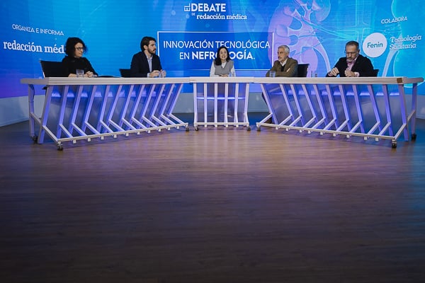 Un momento durante el debate en el plató de Redacción Médica.