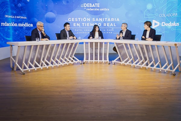 Un instante durante el debate en el plató de Redacción Médica.