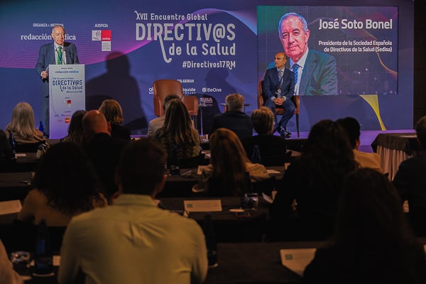 Aspecto de la sala durante el XVII Encuentro Global de Directiv@s de la Salud.