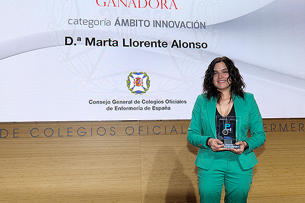 Marta Lorrente Alonso, ganadora del premio de investigación en el Ámbito de Innovación.