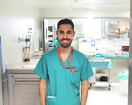 Luis Díaz en el Hospital La Paz. 