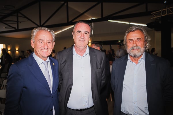 Tomás Cobo, Víctor Pedrera, secretario general de la CESM; y Miguel Lázaro.