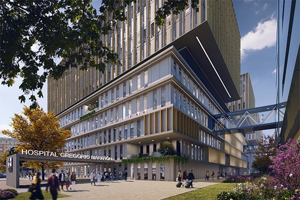 Representación del nuevo Hospital Universitario Gregorio Marañón.