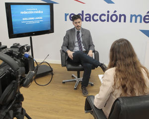 Guillermo Lahera, durante un momento de la entrevista. 