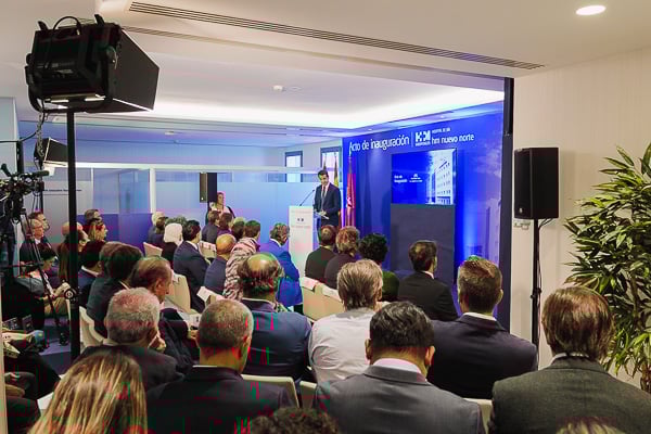 Un instante durante la presentación.
