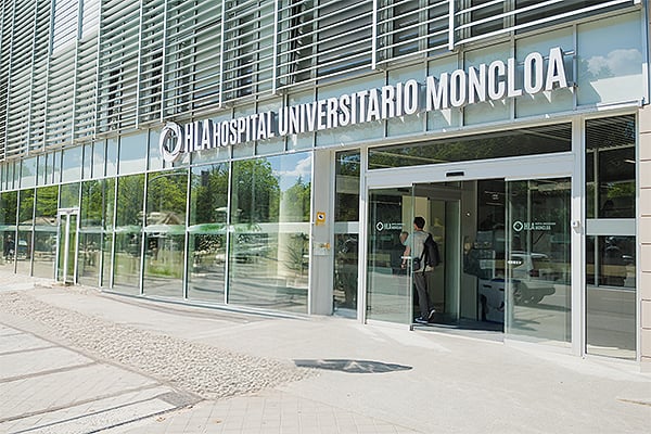 Exterior del HLA Moncloa, donde se ha realizado la entrevista.
