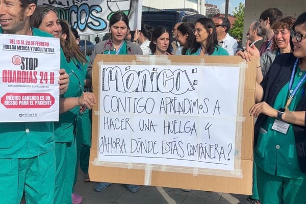 Imagen de la última concentración de la tercera huelga médica en Madrid.