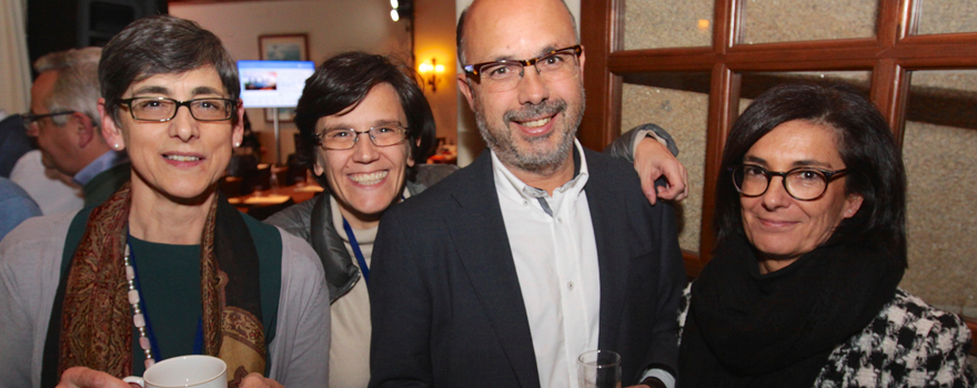 Josefina Monteagudo, jefa de gabinete de la Consejería de Sanidad; Sonia Fernández-Arruty, directora de procesos asistenciales de la EOXI de Pontevedra; Javier Fernández Nistal, director de RRHH de la EOXI de A Coruña, y Celia Saiz, directora de RRHH de la EOXI de Santiago.