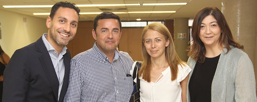 Álex Benarroch, Enrique Navarro, Marisa García y Cecilia Ribao, de Novartis.