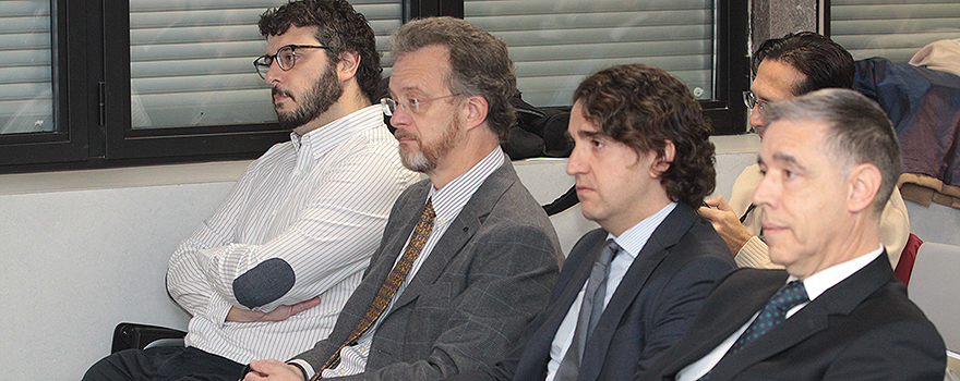 Pablo Rojas, MedTech Europe; Alfredo Diego, Miembro de la Comisión de Seguimiento del Código Ético de Fenin ; Pablo Crespo; Jaime Vives.