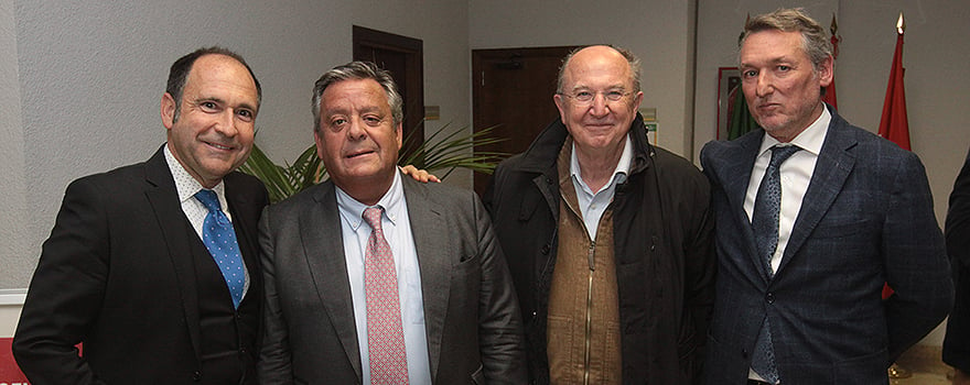 Joan Soriano; Julio Ancochea; Juan Custardoy, médico neumólogo; Domingo Orozco.