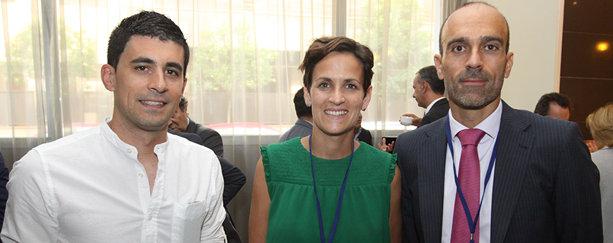 Miguel Mangado, María Chivite y Ricardo López. 