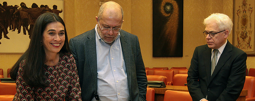 María del Carmen Hernández, vicepresidenta de la Comisión de Sanidad; Francisco Igea; Jesús María Fernández.