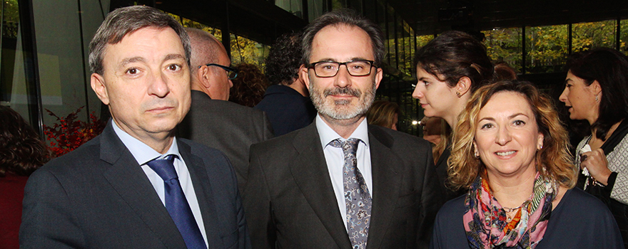 Antonio Isiegas, de General Electric; José María Mera, de Indra, y Cristina Rodríguez Escolar, de AstraZeneca.
