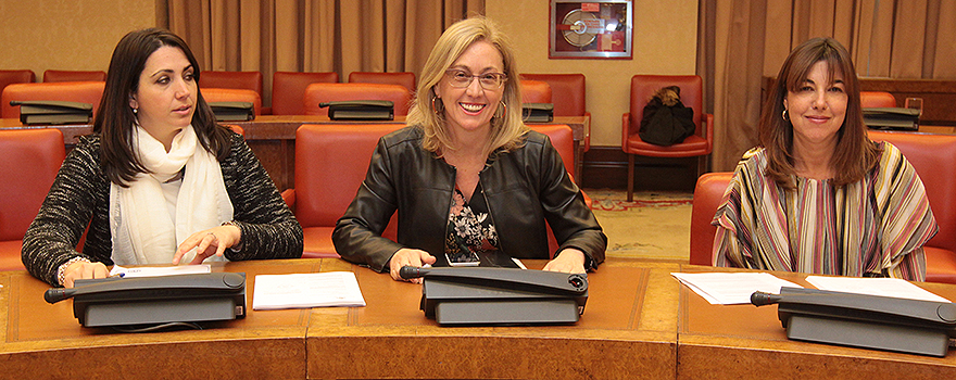 María Torres, Teresa Angulo, María Eugenia Romero Rodríguez, portavoz de consumo del PSOE.