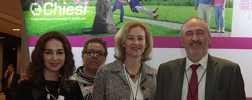 El equipo de Chiesi: María José Pérez, delegada de ventas; Conchi Jimeno, delegada de ventas; Gema Huguet, delegada de ventas; y Manuel Donado, gerente