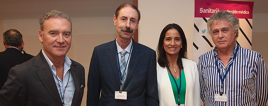 Julio de la Rosa, director de RRII de Air Liquide; Félix del Campo, presidente de Socalpar; Yolanda Dorado, de Novartis, y Ramón Agüero, del Hospital de Valdecilla. 