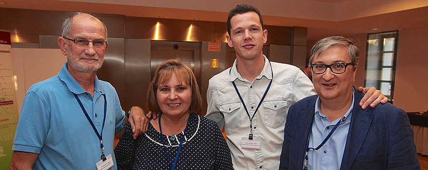 Miguel Barrueco, del Hospital de Salamanca; Victoria Villena Garrido, profesora de Neumología de la Universidad Complutense de Madrid; Marco López, médico adjunto del Servicio de Neumología del Hospital Clínico de Salamanca; y Alfonso Pérez, jefe del Servicio de Neumología del Hospital Clínico Lozano Blesa, de Zaragoza. 