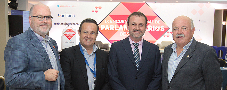 Pedro Alsina; Félix Benguria, Director Regional de Relaciones Corporativas en Sanofii; Iñaki Moreno, responsable de Medios Sociales de Sanitaria 2000 y Jesús Aguirre.